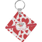 Cute Squirrel Couple Diamond Plastic Keychain w/ Couple's Names