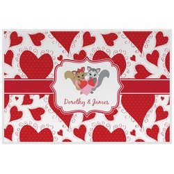 Cute Squirrel Couple Laminated Placemat w/ Couple's Names