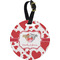 Cute Squirrel Couple Plastic Luggage Tag - Round (Personalized)