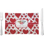 Cute Squirrel Couple Rectangular Glass Lunch / Dinner Plate - Single or Set (Personalized)