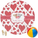 Cute Raccoon Couple Round Beach Towel (Personalized)