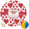 Cute Raccoon Couple Round Beach Towel (Personalized)