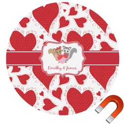 Cute Squirrel Couple Car Magnet (Personalized)