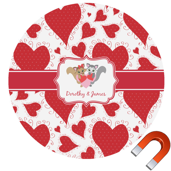 Custom Cute Squirrel Couple Car Magnet (Personalized)