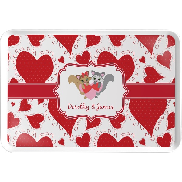 Custom Cute Raccoon Couple Serving Tray (Personalized)