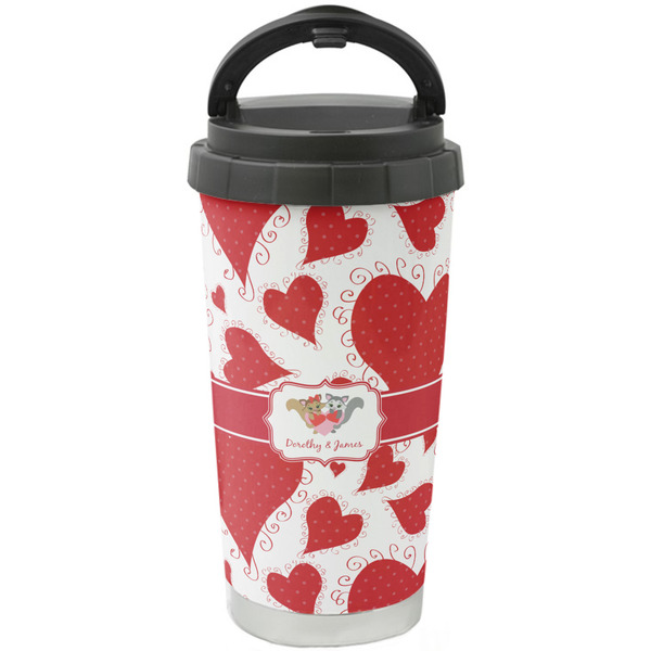 Custom Cute Squirrel Couple Stainless Steel Coffee Tumbler (Personalized)