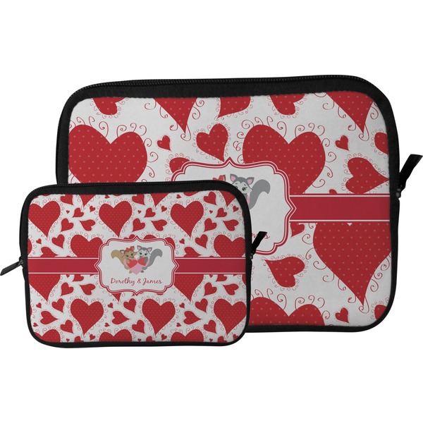 Cute Raccoon Couple Tablet Sleeve (Size Comparison)