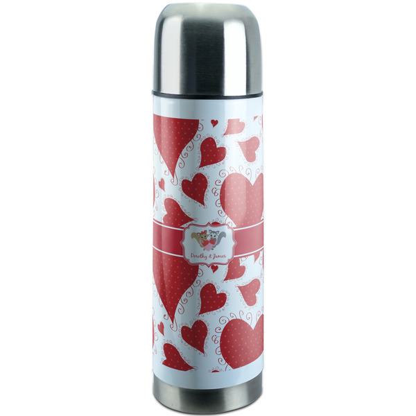 Custom Cute Raccoon Couple Stainless Steel Thermos (Personalized)