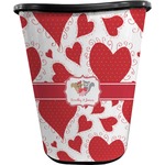Cute Squirrel Couple Waste Basket - Double Sided (Black) (Personalized)