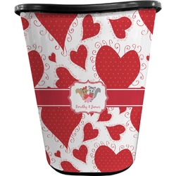 Cute Squirrel Couple Waste Basket - Single Sided (Black) (Personalized)
