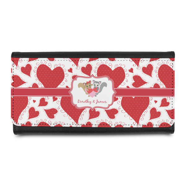 Custom Cute Squirrel Couple Leatherette Ladies Wallet (Personalized)