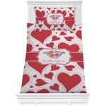 Cute Raccoon Couple Comforter Set - Twin (Personalized)