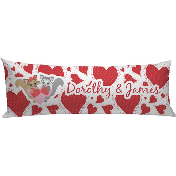 Custom Cute Raccoon Couple Body Pillow Case (Personalized)