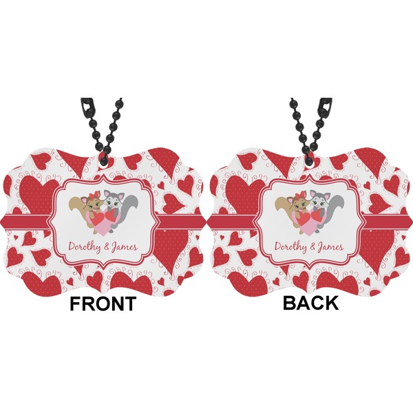 Cute Racoon Couple Car Ornament (Approval)