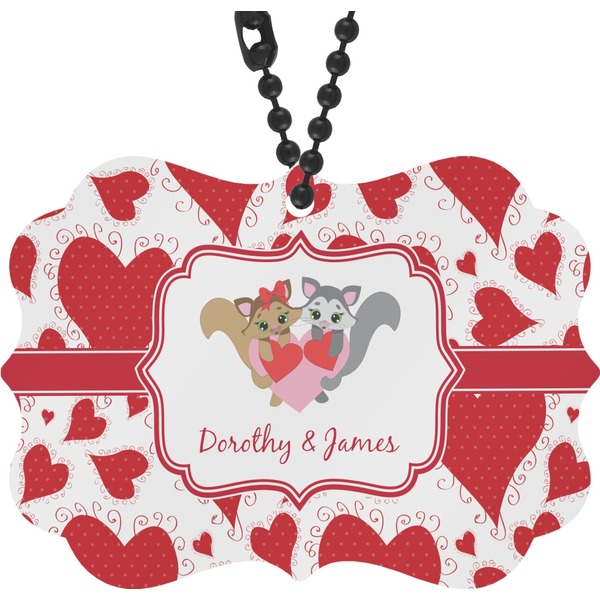 Custom Cute Squirrel Couple Rear View Mirror Decor (Personalized)