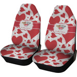 Cute Raccoon Couple Car Seat Covers (Set of Two) (Personalized)