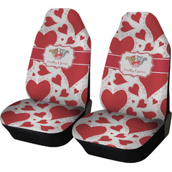 Cute Raccoon Couple Car Seat Covers (Set of Two) (Personalized)