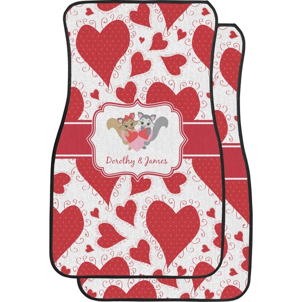 Custom Cute Squirrel Couple Car Floor Mats (Personalized)