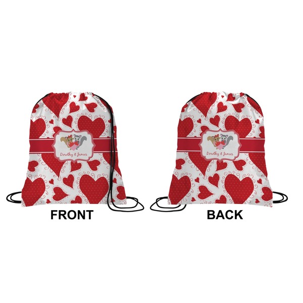 Cute Racoon Couple Drawstring Backpack