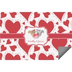 Cute Raccoon Couple Indoor / Outdoor Rug - 8'x10' (Personalized)