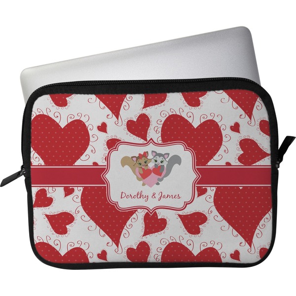 Custom Cute Squirrel Couple Laptop Sleeve / Case - 11" (Personalized)