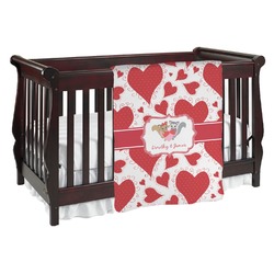 Cute Raccoon Couple Baby Blanket (Single Sided) (Personalized)