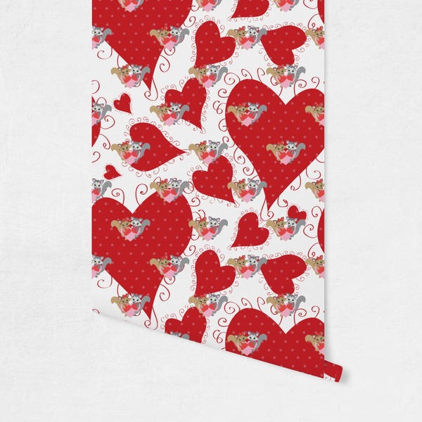 Cute Racoon Couple Wallpaper on Wall