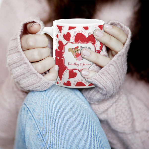 Cute Squirrel Couple 11oz Coffee Mug - LIFESTYLE