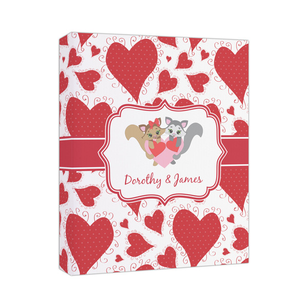 Custom Cute Squirrel Couple Canvas Print (Personalized)