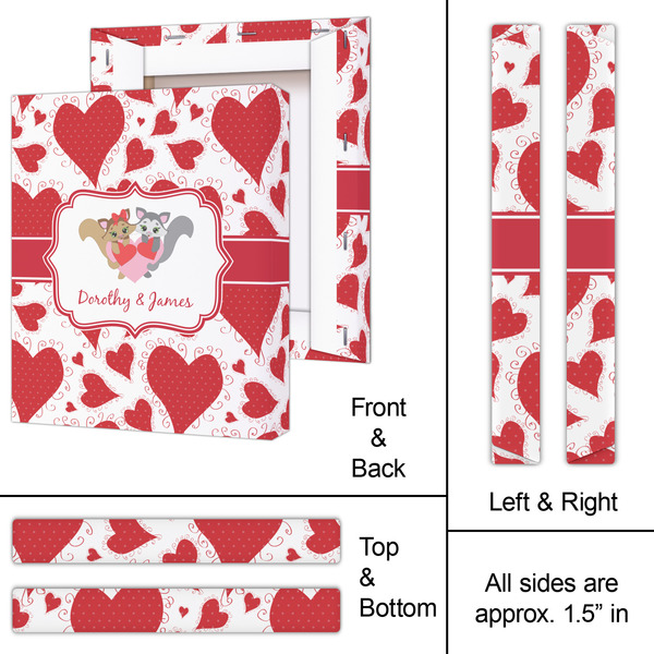 Cute Squirrel Couple 11x14 - Canvas Print - Approval