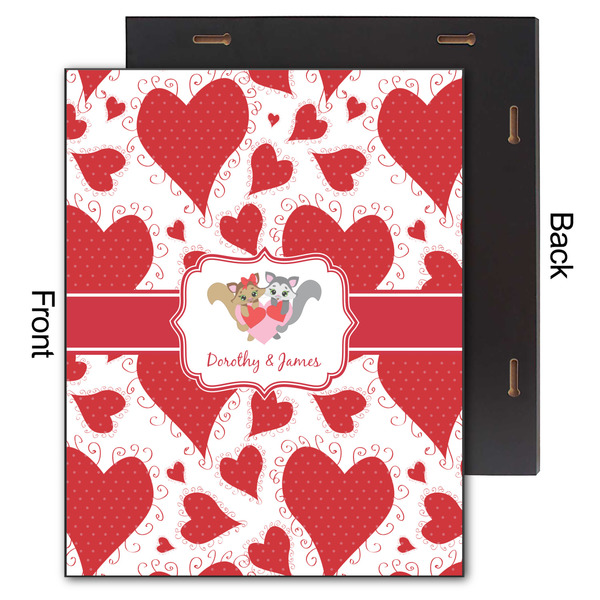 Cute Squirrel Couple 11x14 Wood Print - Front & Back View