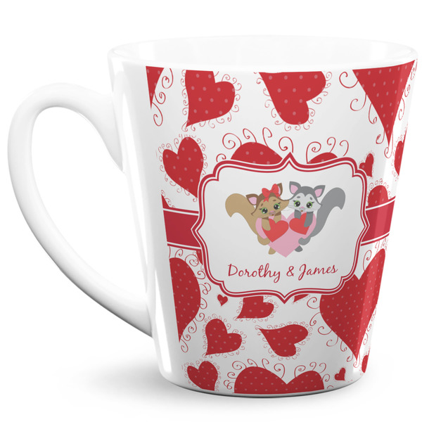 Custom Cute Squirrel Couple 12 Oz Latte Mug (Personalized)