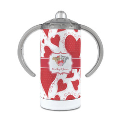 Cute Squirrel Couple 12 oz Stainless Steel Sippy Cup (Personalized)