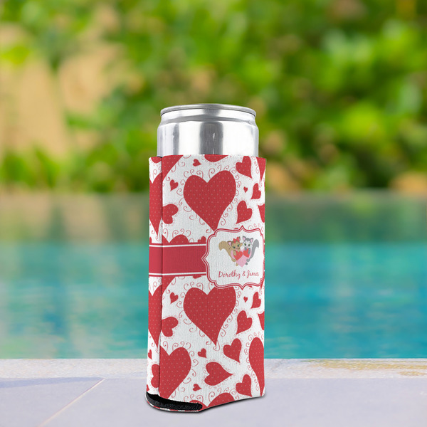 Cute Squirrel Couple Can Cooler - Tall 12oz - In Context