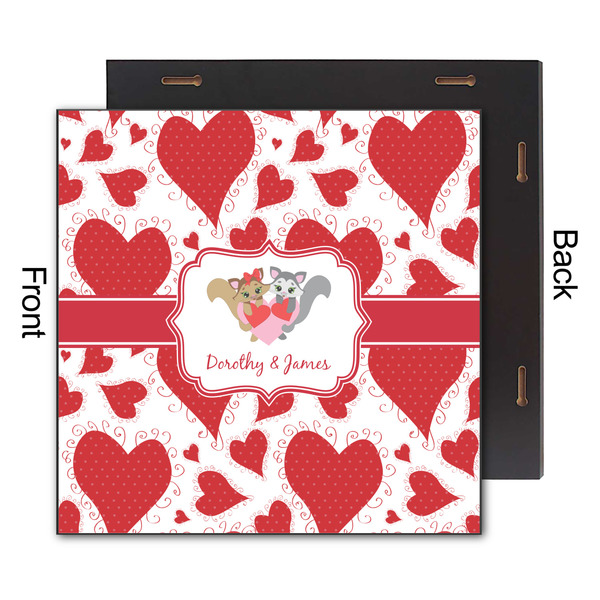 Cute Squirrel Couple 12x12 Wood Print - Front & Back View