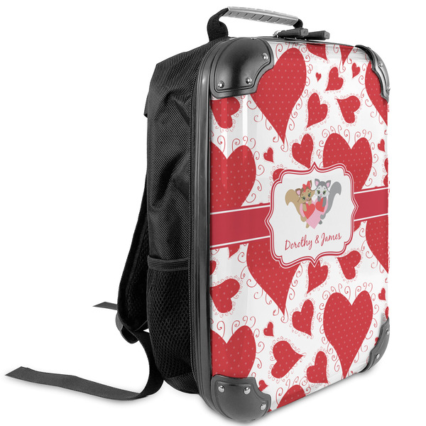 Custom Cute Squirrel Couple Kids Hard Shell Backpack (Personalized)