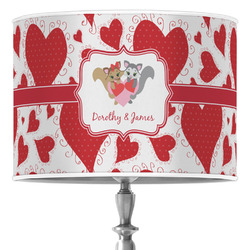Cute Squirrel Couple 16" Drum Lamp Shade - Poly-film (Personalized)