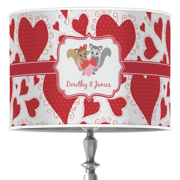 Custom Cute Squirrel Couple Drum Lamp Shade (Personalized)