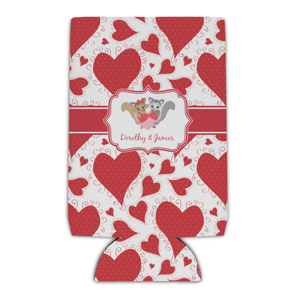 Custom Cute Squirrel Couple Can Cooler (Personalized)