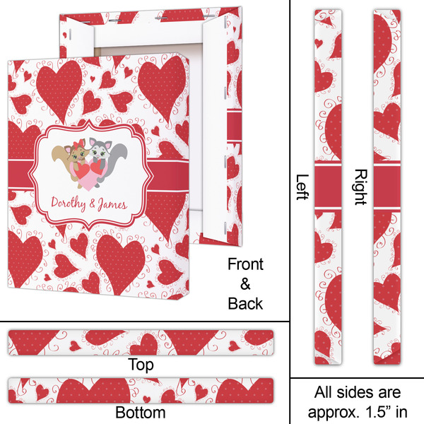 Cute Squirrel Couple 16x20 - Canvas Print - Approval