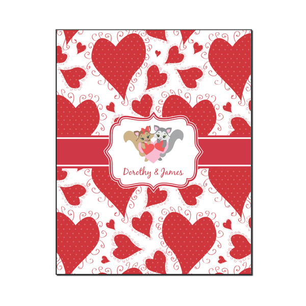 Custom Cute Squirrel Couple Wood Print - 16x20 (Personalized)