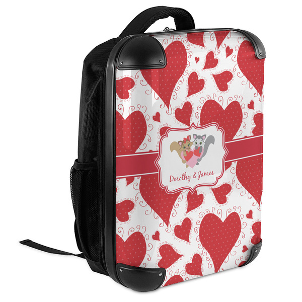 Cute Squirrel Couple 18" Hard Shell Backpacks - ANGLED VIEW