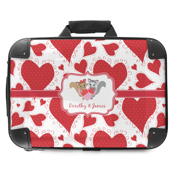 Custom Cute Squirrel Couple Hard Shell Briefcase - 18" (Personalized)