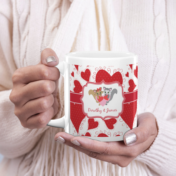 Cute Squirrel Couple 20oz Coffee Mug - LIFESTYLE