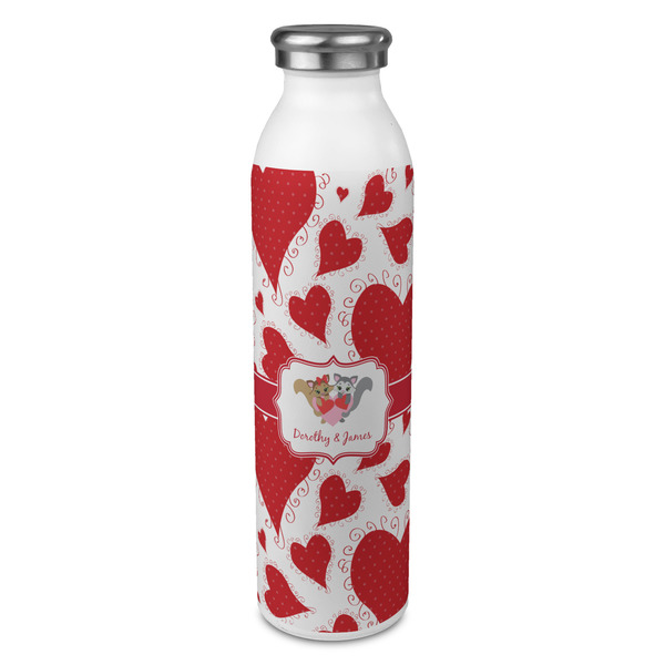 Custom Cute Squirrel Couple 20oz Stainless Steel Water Bottle - Full Print (Personalized)