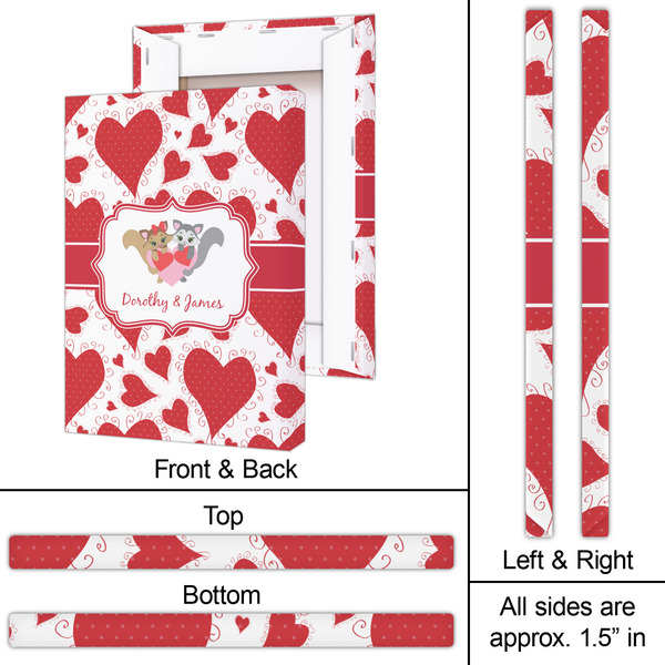 Cute Squirrel Couple 20x30 - Canvas Print - Approval