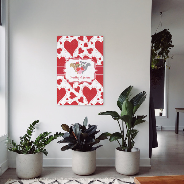 Cute Squirrel Couple 20x30 - Canvas Print - In Context