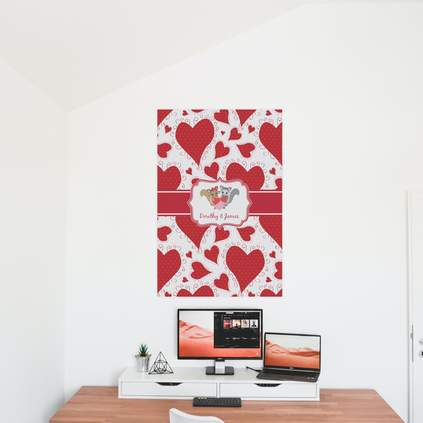 Cute Squirrel Couple 24x36 - Matte Poster - On the Wall