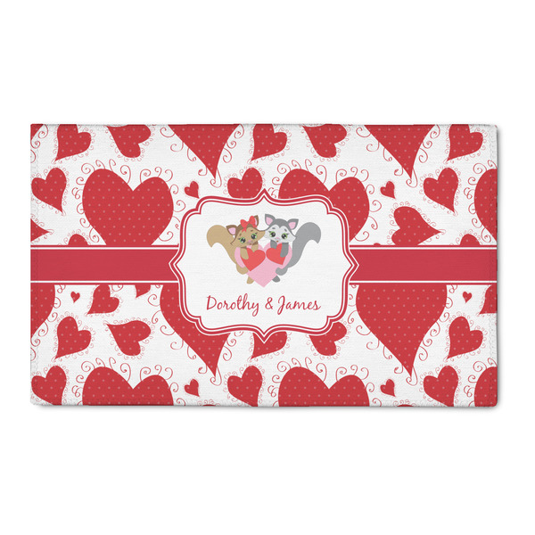 Custom Cute Squirrel Couple 3' x 5' Patio Rug (Personalized)