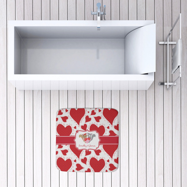 Cute Squirrel Couple 48x48 Foam Memory Mat - LIFESTYLE